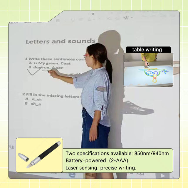 Battery-powered Interactive Flat Panel Infrared Stylus Interactive Touch Ir Pen for Smart Whiteboard