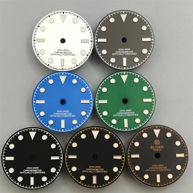 Stylish BLIGER Stainless Steel Watch Dial 29mm with Luminous Markers Fit for Various Movements PT5000 Included