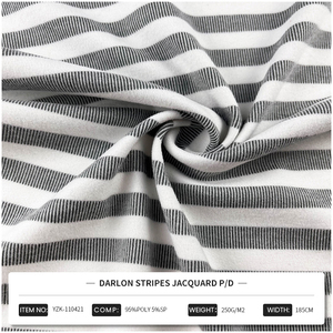 Bán buôn darlon hai bên chải Sọc Sườn 4way kéo dài dệt Polyester Spandex vải telas cho đồ ngủ và thể thao - Product Image 2