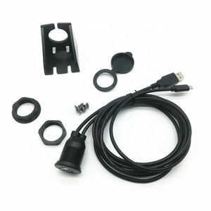 6FT USB2.0 + di Tipo <span class=keywords><strong>c</strong></span> a USB 2.0 + USB <span class=keywords><strong>C</strong></span> di Estensione <span class=keywords><strong>AUX</strong></span> Dash Pannello Auto Impermeabile Montaggio A Filo del Cavo - Product Image 5