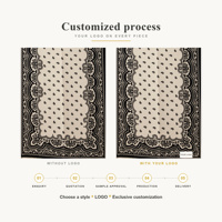 Écharpe châle festonnée en mélange de viscose 330g, vente en gros, logo personnalisé, marque privée, sac cadeau, cadeau d'hiver pour l'Aïd pour le Moyen-Orient