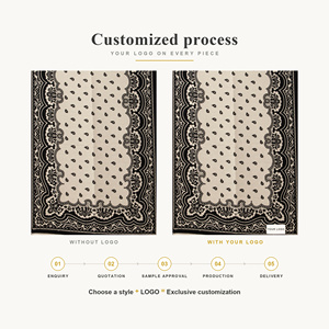Écharpe châle festonnée en mélange de viscose 330g, vente en gros, logo personnalisé, marque privée, sac cadeau, cadeau d'hiver pour l'Aïd pour le Moyen-Orient - Product Image 4