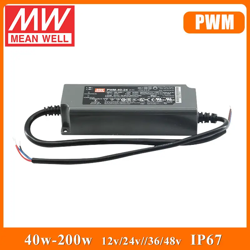 MEAN WELL alimentatore LED 40W 50W 80W 100W 150W 240W 300w 400W 600W 12V 24V IP67 driver LED impermeabili