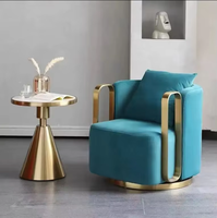 Fauteuil pivotant inclinable en tissu moderne nordique, design écologique et durable, pour salon, chambre à coucher, détente à domicile