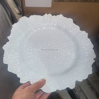 Assiettes de service en plastique noir, écologiques, nouveau design, pour la décoration de table de mariage