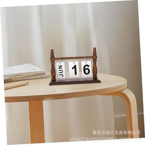 Wan Xu Wooden Flip <b>Calendar</b> Day View Horizontal Rectangle Desktop Decorative Perpetual <b>Calendar</b> For Home Office Gift - Product Image 4