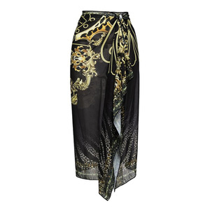 Costume da Bagno Intero di Lusso 2026 per Signore, Elegante Bikini Vintage Nero e <span class=keywords><strong>Oro</strong></span>, Abito Lungo da Bagno per Vacanze Femminili - Product Image 5