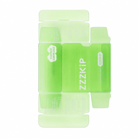 Boîte de présentation en PET vert pour écouteurs, matériau transparent translucide avec numéros en relief, étui fin pour accessoires d'écouteurs