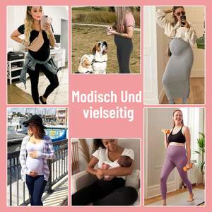 Pantaloni <span class=keywords><strong>premaman</strong></span> Casual a vita alta a nove punti e comodi <span class=keywords><strong>collant</strong></span> per donne incinte - Product Image 3