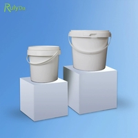 Seaux en plastique blancs personnalisés, économiques, de qualité alimentaire, avec couvercles et poignées, disponibles en petits et grands formats (2L, 5L, 10L, 20L, 25L, 5 Gallons), pour peinture et popcorn - Prix