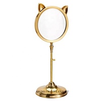 Miroir cosmétique sur pied moderne et élégant, personnalisable, design décoratif artisanal pour la décoration intérieure, logo et taille sur mesure