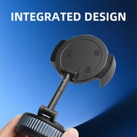 Support de téléphone compact pour voiture, utilisation d'une seule main pour iPhone et Android