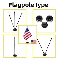 Drapeau de bureau personnalisé avec impression de logo, drapeau de table en polyester imprimé, mini drapeau de bureau avec support et mât
