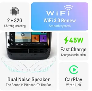 Tesla modeli 3 veya Model Y için 7 inç multimedya Android ekran araba arka koltuk eğlence Video oynatıcı arka klima paneli - Product Image 5