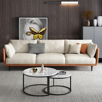 Modernes Quadratisches Stoff-Modulsofa-Set 1-Sitzer 3-Sitzer Villa Park Wohnmöbel Wohnzimmer Ottoman Schule Keller