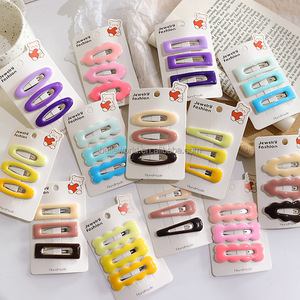 BELLEWORLD工厂批发卡片包装彩色3pcs bb夹金属发夹套装儿童女童发饰 - Product Image 2