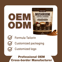 Compléments alimentaires en marque blanche OEM/ODM : Poudre de café aux champignons Haosen certifiée Halal 99 % – Améliore la concentration, l'immunité, l'énergie, l'humeur et la santé intestinale