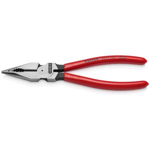 คีมอเนกประสงค์ KNIPEX 08 21 185 SB ปลายแหลมเคลือบพลาสติกสีดำ 185 มม. - Product Image 1