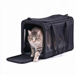 Transportín de Lujo para Mascotas Aprobado por Aerolíneas, Bolsa de Viaje Portátil para Perros, Transportín de Malla Transpirable de Lados Blandos para Gatos, para Mascotas Pequeñas - Product Image 3