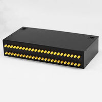 48 Port 96 Core Fiber Optic Distribution Frame Rack Mount ODF 2U 19 Inch 48 Port Fiber Optic Patch Panel with Pigtail Adapter