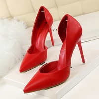 Mode Style coréen femmes chaussures de haute qualité bout pointu Stiletto 10cm talon pompe grand arbre femmes chaussures