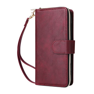 Étui portefeuille pour <span class=keywords><strong>iPhone</strong></span> 16 porte-cartes multifonctionnel antichoc en cuir PU fermeture éclair étuis de téléphone portable pour <span class=keywords><strong>iPhone</strong></span> - Product Image 1