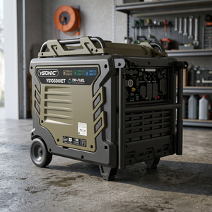 เครื่องกำเนิดไฟฟ้าอินเวอร์เตอร์แบบพกพา YSONIC YS10500iET รุ่นขายดี ประสิทธิภาพสูง 10.5 กิโลวัตต์ ระบบสตาร์ทอัตโนมัติ ระบายความร้อนด้วยอากาศ ใช้ได้สามเชื้อเพลิง ถังน้ำมัน 11 ลิตร - Product Image 3