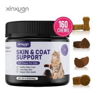 Mantel kulit kustom kunyah lembut untuk kucing peliharaan suplemen perawatan kesehatan dukungan nutrisi mantel mengkilap sehat dengan minyak ikan & vitamin - Product Image 1