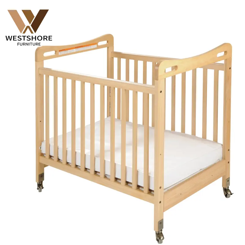 Wholesale Montessori Kindergarten Preschool Wood Single Bed For Kids Rest Bed Daycare Furniture Kids Cribs Wooden Crib Set