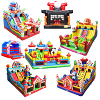 Château gonflable personnalisé, divers thèmes, grand parcours d'obstacles avec toboggan, château gonflable commercial en PVC pour enfants, location en extérieur