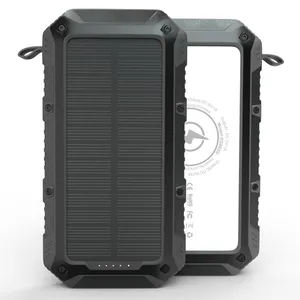 Outdoor Mobile Phone Travel Battery Charger 3 usb Power Bank Wireless Charging 20000 mah Solar Charger Power Bank