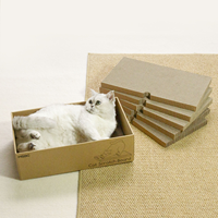 Planche à gratter remplaçable pour nid de chat dans l'emballage en carton Fournitures pour animaux de compagnie Gratte-chat résistant à l'usure intégré