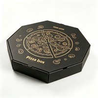 Boîte à pizza personnalisée avec logo, 14 pouces, en carton ondulé, pour boulangerie, emballage de pizza