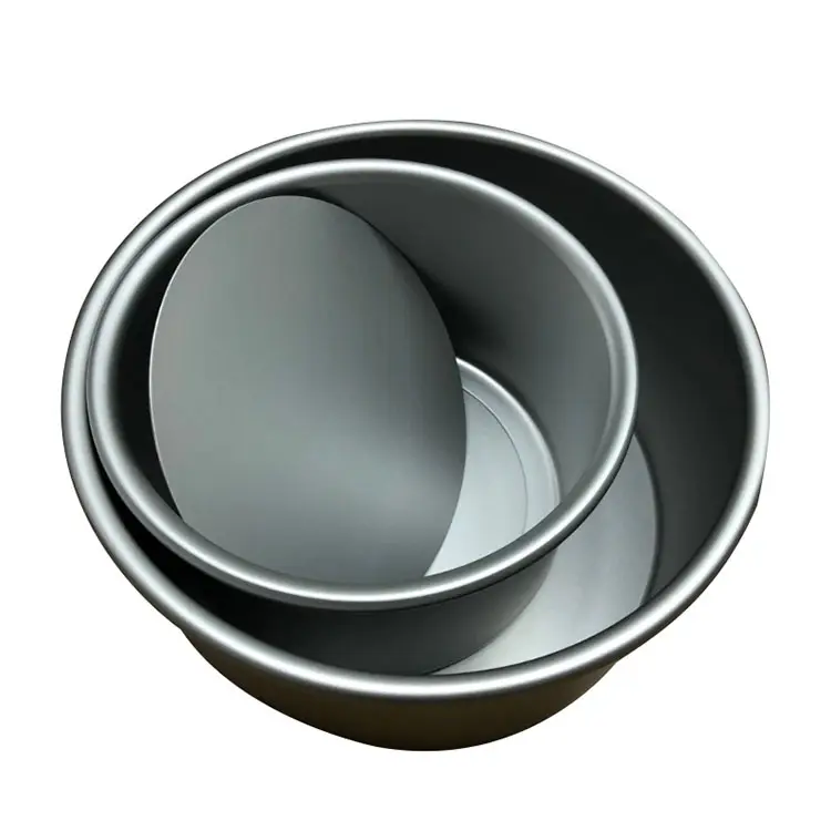 Panci Kue Sifon Bakeware Bulat Aluminium, Panci Tekan Bawah Dapat Dilepas