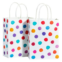 Sacs cadeaux en papier colorés arc-en-ciel en gros avec poignées - Sacs de fête assortis en vrac pour anniversaires, emballage de détail