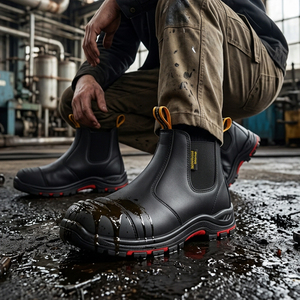 Bottes de sécurité anti-perforation DSF53 Definite pour hommes, avec embout en acier personnalisé, pour les travailleurs pétroliers. - Product Image 1