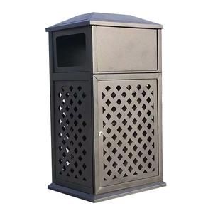 Outdoor Double Galvanized Waste Bins Standing Structure Factory Recycling Box/Dustbin for <strong>Trash</strong> <strong>Storage</strong> - Product Image 1