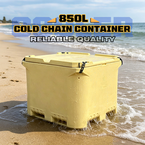850L Big Capacity Industrial Insulated Professional <strong>Cool</strong> Bins Container Storage LLDPE PU Foam Food Transport Seafood Cooler <strong>Box</strong> - Product Image 2