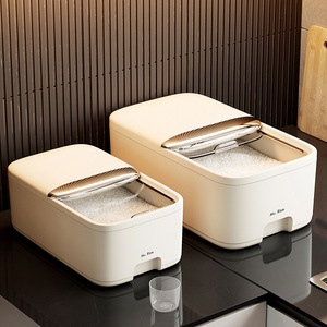 Mr. Rice Rice Storage <b>Box</b> 9L 10L Stainless Steel Lid Insect Proof Moisture Proof Kitchen Container - Product Image 1