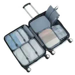 Organizers Wholesale Travel 7 Pcs Set Luggage Storage Bag Foldable Organizers Bag Accessories Suitcase With Laundry Bag