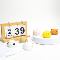 Juegos de Regalo de Navidad, Lámpara de Silicona Suave y Pequeña, Lámpara LED USB Recargable, Lámpara de Noche Regulable para Mesa de Noche