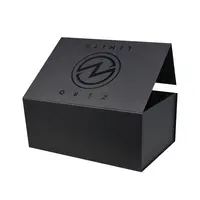 15 ans, boîte cadeau magnétique noire avec revêtement UV, emballage de vêtements, boîte pliante