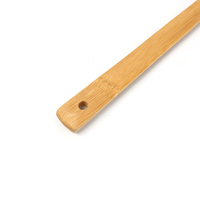 Ensemble de 5 ustensiles de cuisine miniatures en bambou, spatule, tourne-broche, design durable, lavable au lave-vaisselle, prix bas, avec sac en filet pour la cuisine à domicile