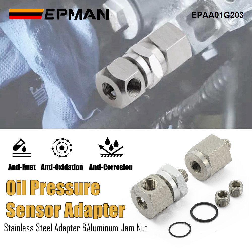 1/8 BSPT Oil Pressure Sensor Adapter – CNC Stainless Steel For Honda K20/K24