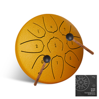 Tambour à langue en acier mini de 6 pouces à 9 notes, en acier au carbone, portable, pour la méditation, l'éducation, les voyages, vente en gros OEM