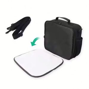Custom Logo Print White Durable Polyester Sublimation Tote <b>Lunch</b> <b>Bag</b> Multifunctional Crossbody for Students - Product Image 4