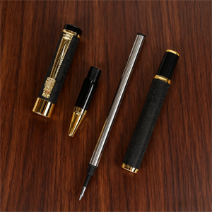 Logo ile en çok satan çok renkli buzlu Metal tükenmez kalem kurumsal hediyeler için özel kalem iş imza Metal kalem siyah - Product Image 2