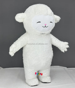 Disfraz <span class=keywords><strong>de</strong></span> Mascota <span class=keywords><strong>de</strong></span> Cordero Blanco Inflable <span class=keywords><strong>de</strong></span> 2 m Hecho a Medida para Adultos, Perfecto para Actuaciones, Bailes y Eventos Festivos - Product Image 6