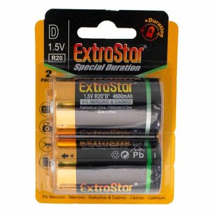 Extrastar R20 torcia elettrica batteria D MN1300 1.5V 4600mAh alcalino confezione da 2-materiali elettrici/batterie e batterie - Product Image 1