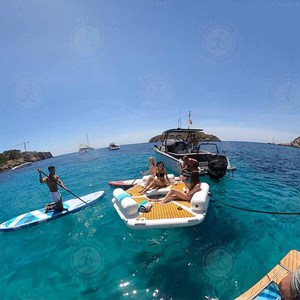 Xách tay dwf + EVA Inflatable nổi biển bến cảng bơi nền tảng lục giác nước không khí Dock với lưới trung tâm - Product Image 5